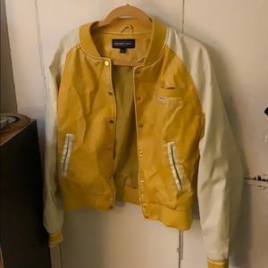 MEMBERS ONLY Faux Leather Varsity Bomber Jacket
